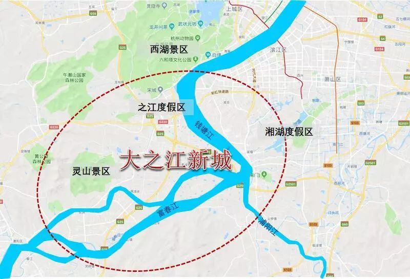 钱塘新区提前曝光,杭州三江口——"大之江新城"呼之欲