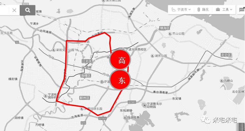 东部新城和高新区区位图▼