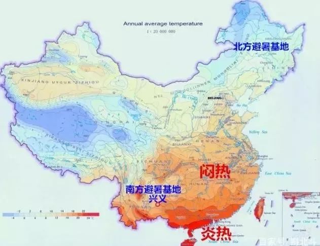 中国七月平均气温