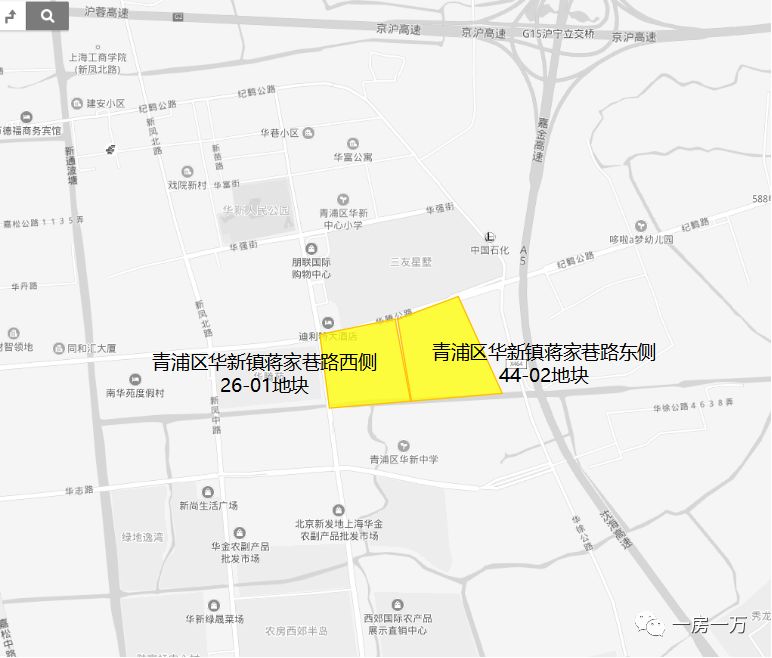 10日, 青浦华新镇两纯住宅地块开拍 总建面约 14.5万方 起拍楼面价 2.