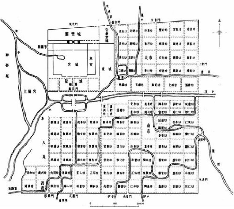 隋唐洛阳城平面图