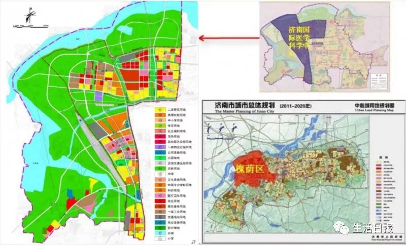 具体位置 济南国际医学科学中心位于济南市槐荫区西部,范围北至黄河与