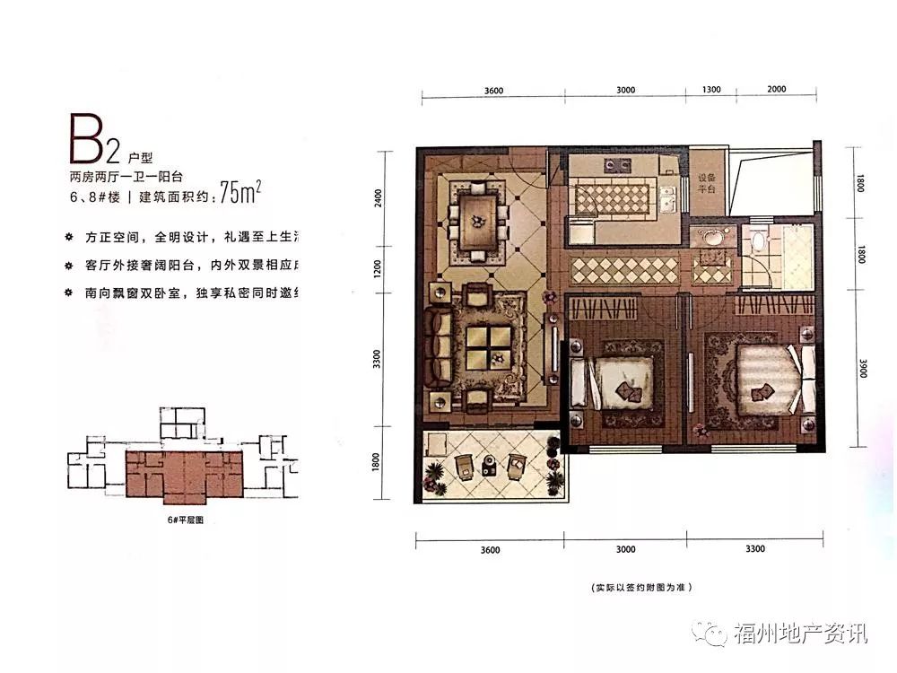 中庚香山新时代—75㎡户型图