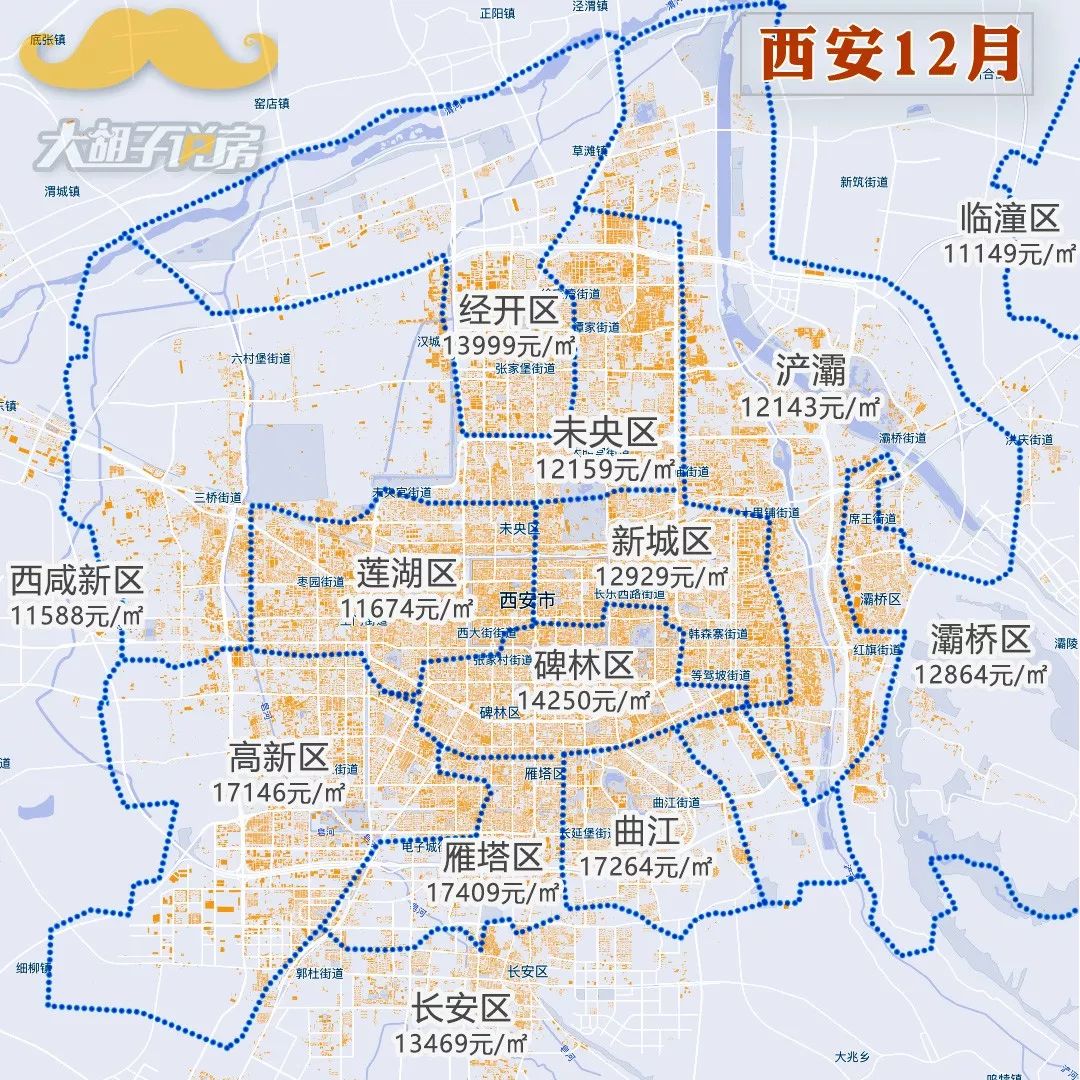 3.的房价地图主要呈现主城区,部分主城区以外区域没有在地图上呈现.